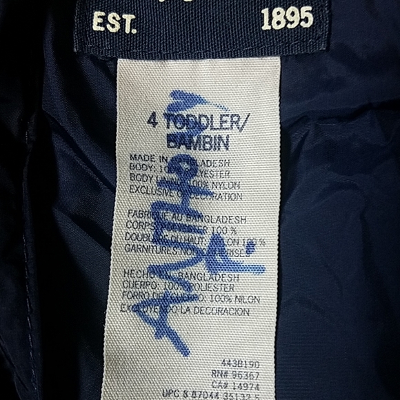 OshKosh B'Gosh navy blue winter vest size 4 - Picture 6 of 7